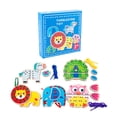 thumbnail image 1 of Cuerda De Transporte De Animales De Madera, Cuentas Para Enhebrar, Tarjeta De Cordones De Madera, Cuentas De Animales Interesantes Interactivas Minnieouse FN003288-03, 1 of 6
