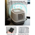 thumbnail image 3 of Grande Litière pour Chat Entièrement Fermée Entrée et Sortie Frontale avec Couvercle, 3 of 7