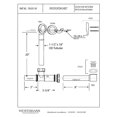 thumbnail image 2 of Westbrass Above Floor Overflow with Tip-Toe Trim and 2-Hole Overflow Cover in Polished Nickel, 2 of 3