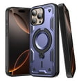 thumbnail image 3 of Elegant Choise Magnetic Case with Ring Kickstand for iPhone 16 Pro Max/16 Pro/16 Plus/16 Dual-layer Full Protective Phone Cover, Purple, 3 of 11