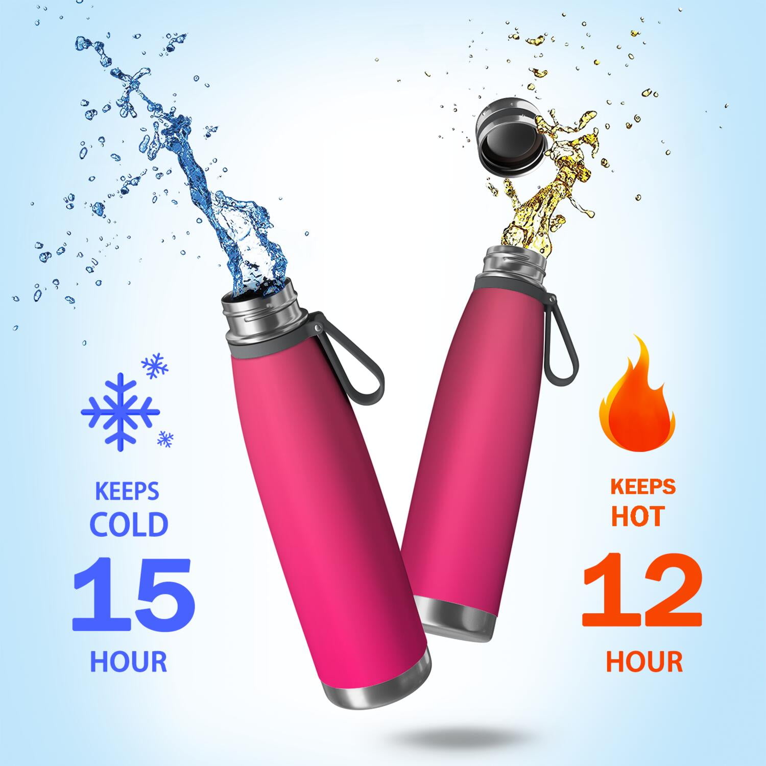 29oz Insulated Water Bottle with Tea Infuser, Stainless Steel Travel Mug, Colorful Gradient Print