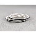 thumbnail image 4 of 1.50 Carat 3 Stackable Ring set Classic Black Moissanite Diamond Wedding Ring Wedding Band 925 Sterling Silver With 18k White Gold Plating, 4 of 5