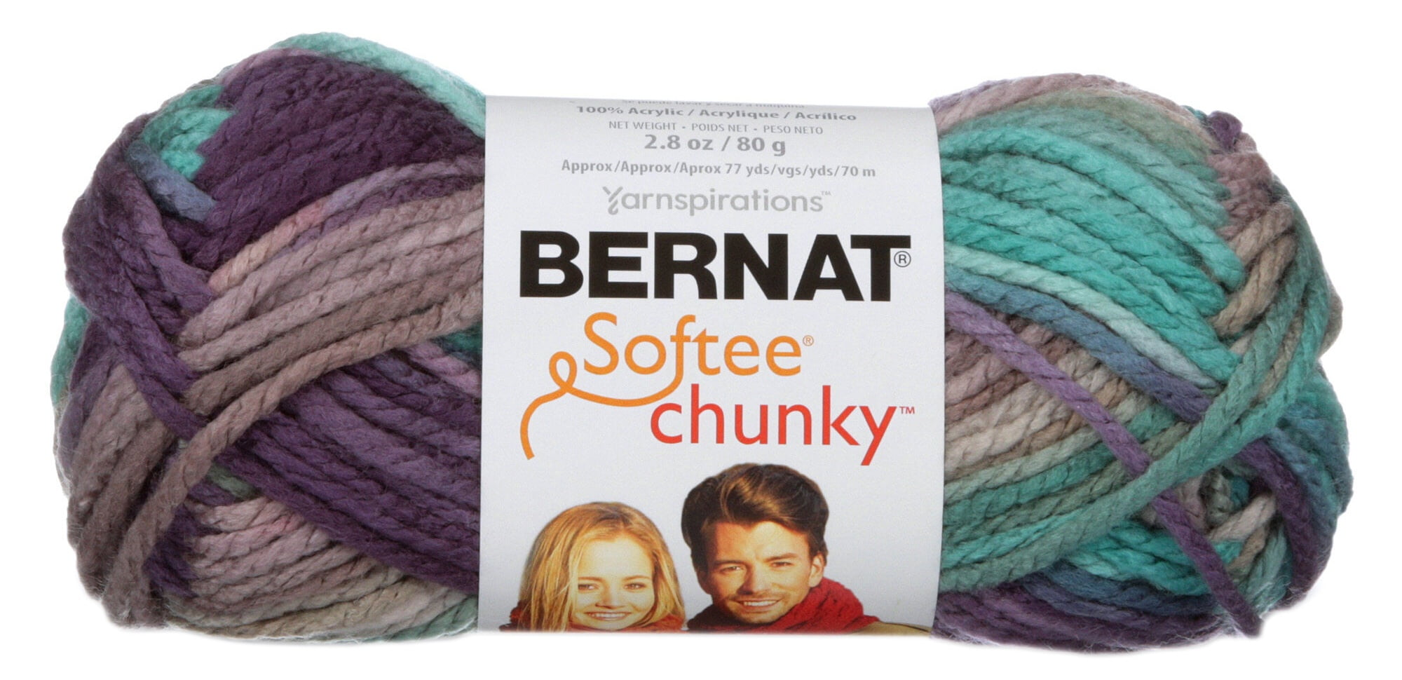 Bernat Softee Chunky Ombres Yarn 80G 2.8Oz Shadow Walmart
