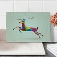 thumbnail image 2 of Reindeer Cutting Board, Geometric and Colorful Deer with Fractal Look and Modern Style Xmas Theme, Decorative Tempered Glass Cutting and Serving Board, Small Size, Multicolor, by Ambesonne, 2 of 5