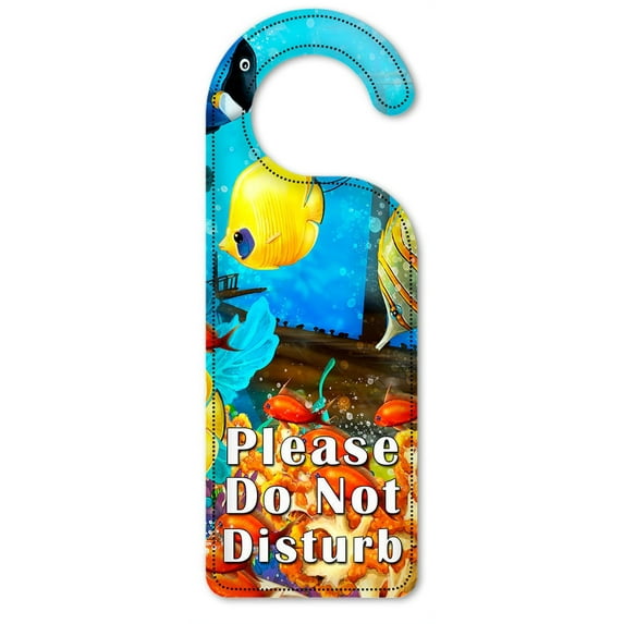 Do Not Disturb Door Knob Hanger Sign - Coral Reef