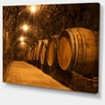 thumbnail image 2 of Barils de Chêne dans le Tunnel - Impression sur Toile Paysager, 2 of 4