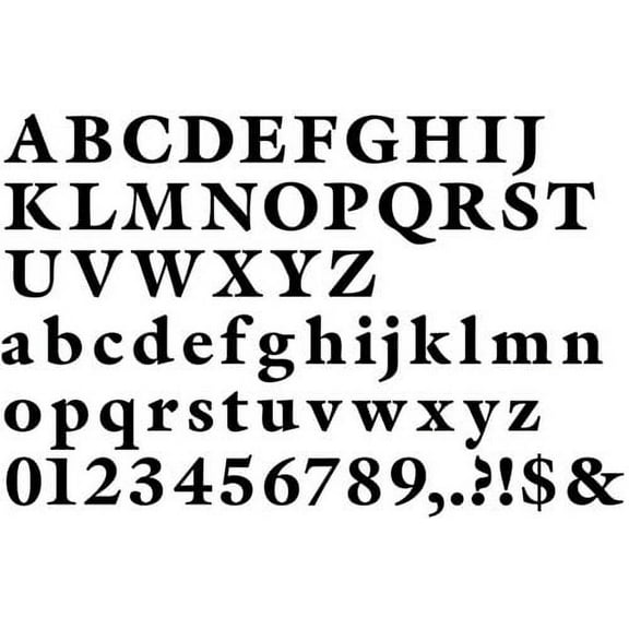 Formal Type Lettering Wall Stencil SKU #3114 by Designer Stencils