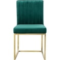 thumbnail image 4 of Contemporary Chic Modern, Contemporary Velvet Upholstered Dining Chair with Durable Metal Base, Set of 2, 18" W x 22" D x 32" H, Chic Dining Table Chairs, 4 of 6