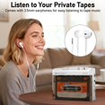thumbnail image 3 of Reproductor portátil de casetes Bluetooth Veravoxes, blanco, 3 of 7