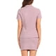 thumbnail image 3 of Conjuntos de traje INSPIRE CHIC para mujeres, atuendos de 2 piezas, blazers y faldas lápiz, traje S rosa, 3 of 6