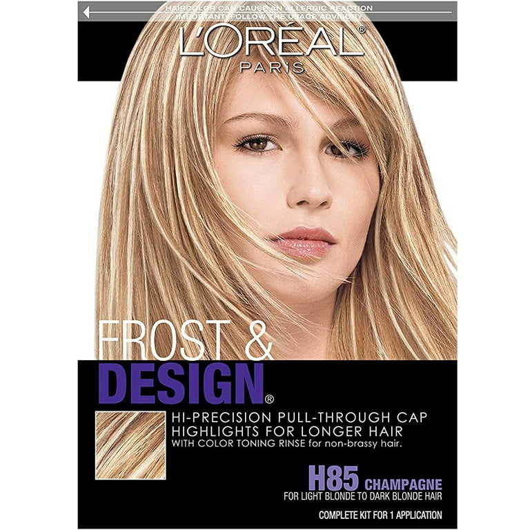 Fedt sikring hydrogen L'Oreal Paris Frost & Design H85 Champagne Highlights for Long Hair, 1 Kit  - Walmart.com