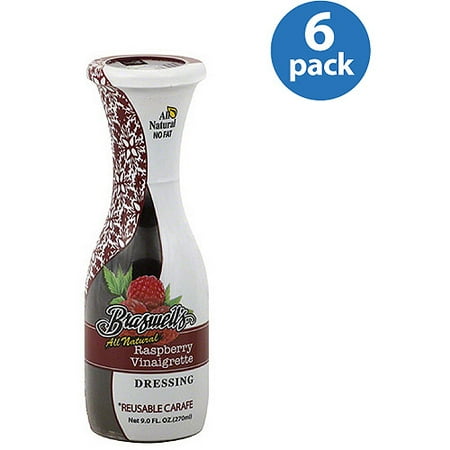 Braswell's All Natural Raspberry Vinaigrette Salad Dressing, 9 fl oz, (Pack of 6)