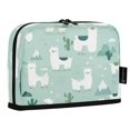 thumbnail image 2 of Standing Pencil Case with Base Large Capacity Stationery Pouch Pen Bag with Zipper for Women Men Cute Cartoon Llama Pattern, 2 of 7