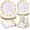Purple and White, variant on 96pcs Paper Plates Carnival Party Plates and Napkins Cups Circus Yellow and White Stripe Disposable Tableware Set for 24 Guest Baby Shower Wedding Tea Kid Birthday Party Supplies Decorations