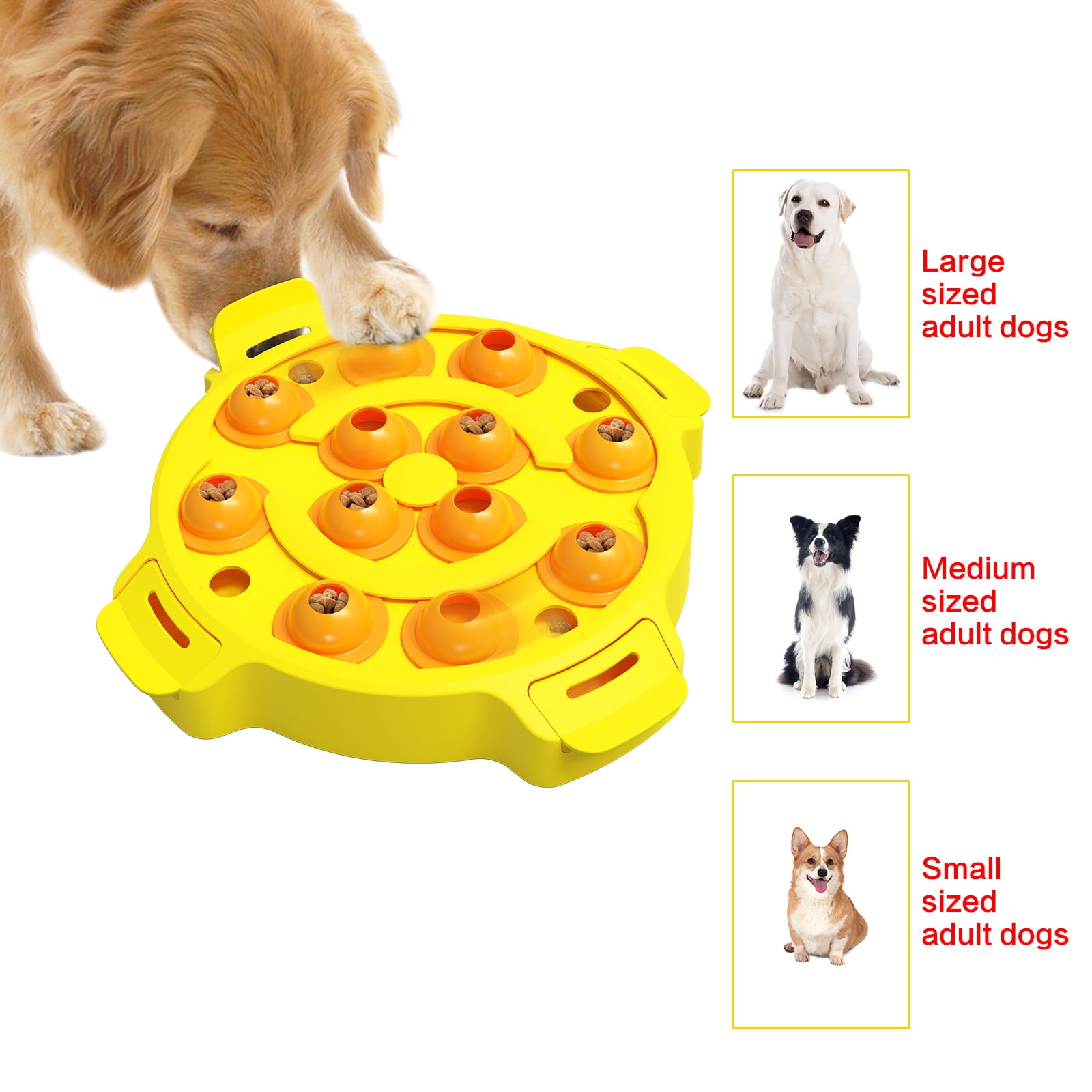 Petbobi Dog Puzzle Toys, Dog Treat Puzzle Slow Food Feeder Dispenserfor  Small Medium Large Dogs, Interactive Entertainment & Distraction for Dogs