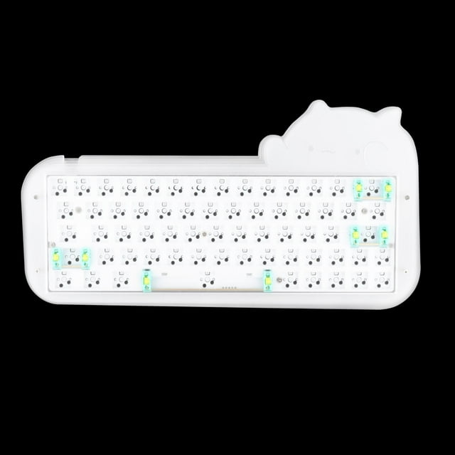 de bricolaje de mecánico, interruptores de Efectos de iluminación RGB con cable 65% Gato lindo 64 teclas Modular, Hugo Placa de teclado mecánico