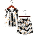 thumbnail image 4 of Little Girls Outfit Set Sleeveless Tank Tops Shorts 2Pcs Set, 4 of 8
