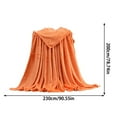 thumbnail image 3 of Xecvkr Fleece Throw Blanket Double Sided Warm Thick Plush Soft Bedding Sofa Rug Blanket for Winter Couch Snuggling Home Decor Use Orange, 3 of 3