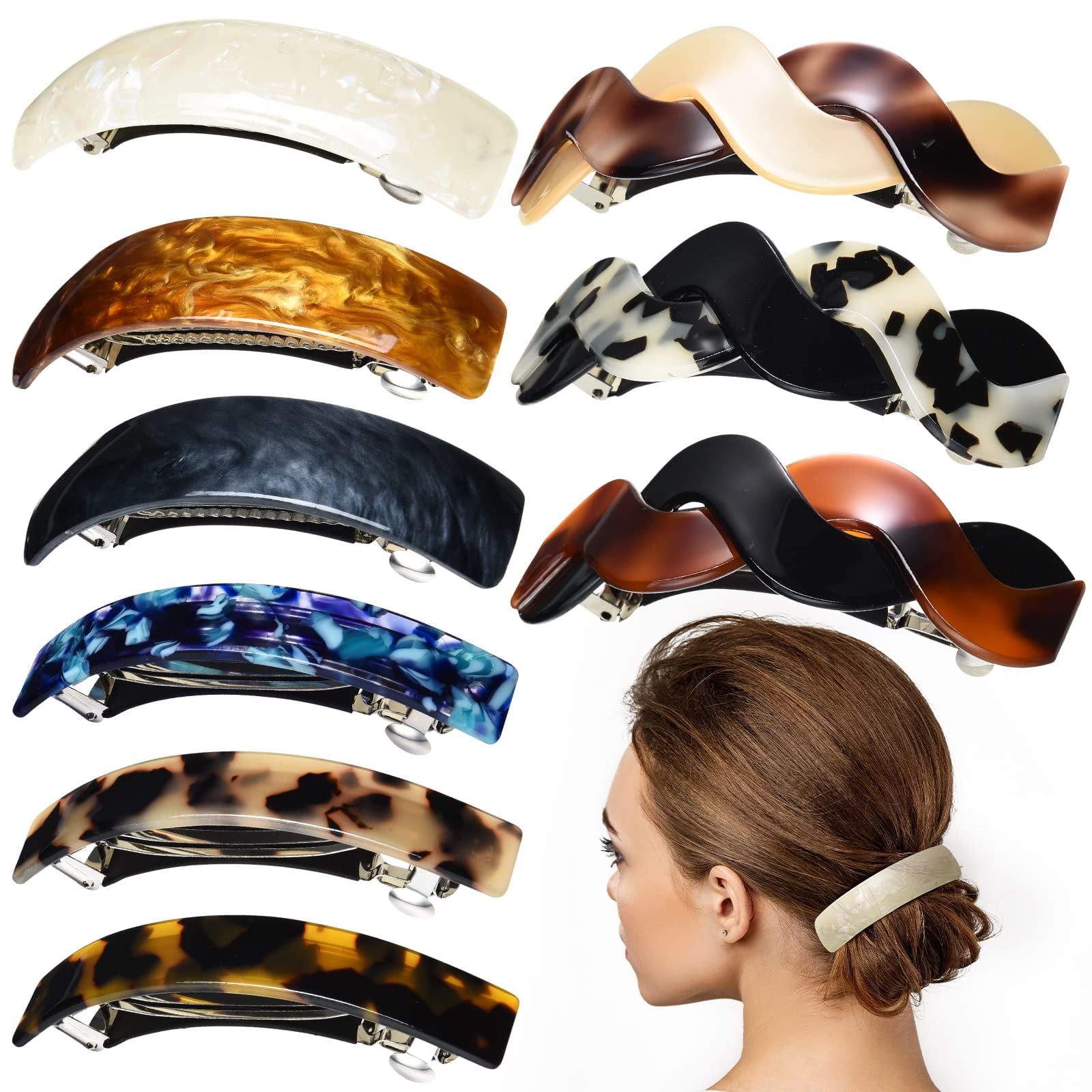 9 Pieces Hair Barrettes for Women Thick Heavy Hair Large Hair Clips