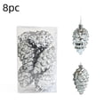 thumbnail image 2 of Christmas Pinecone Ornaments, 8 Pack Painted Plastic Hanging Pendants, Boxed Tree Decor, for Holiday Party, Xmas Tree Decor, 2 of 6