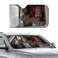 thumbnail image 3 of C-Cheech C-Chong Car Sunshade Curtains Heat-insulating Aluminum FilmReusable Suction Cup Blocks UV Rays Car Sun Visor Protector, 3 of 7