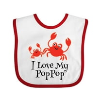 Inktastic I Love My Poppop Grandchild Boys or Girls Baby Bib