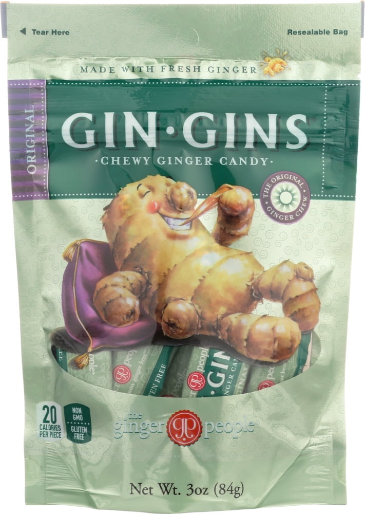 Gin Gins Chewy Ginger Candy Original, 3 oz, 1 Pack