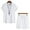 c01White, variant on USNSM (M-5XL) Big and Tall Men's Solid Color Casual Pocket Drawstring Shorts Plate Button Short Sleeve V-Neck Top Set Beige XXXXXL