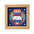 thumbnail image 2 of 4th Of July Gnome 3D Shadow Box Patriotic Gnome Silhouette Frame Display Case Independence Day Gnome Photos Memory Box For Gift Desktop Decoration, 2 of 9