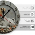 thumbnail image 2 of Wall Clock Decorative - Jack Russell Terrier Flower Print 2D Vintage Wall Clocks Battery Operated Silent Non-Ticking for Bedroom, Living Room, Kitchen, Office, Classroom, 10 Inch, 2 of 7