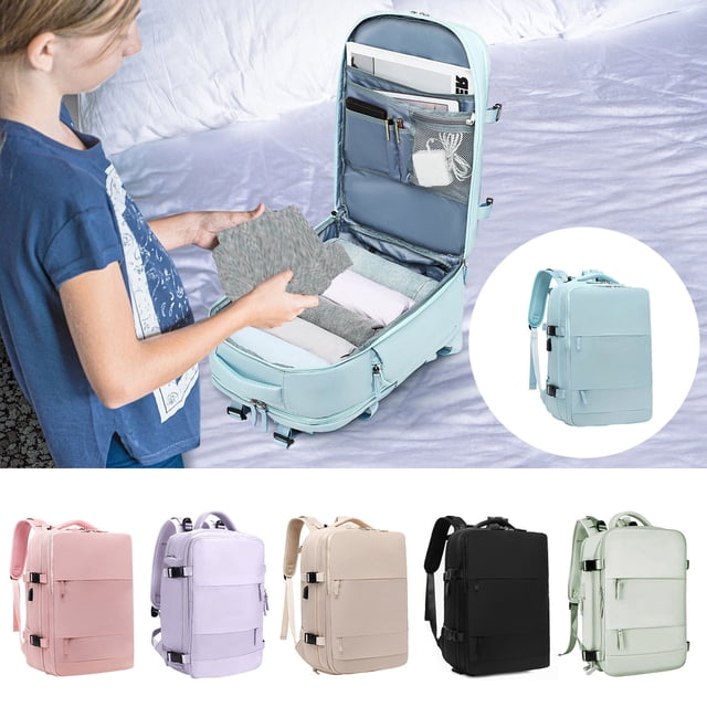Large Travel Backpacks for Adults, Large Travel Backpack Water Proofing Hiking Rucksack Usb Backpack Storage Large Capacity Multifunctional Wet and Dry Travel Bag