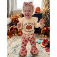 thumbnail image 3 of Cjfdfy Newborn Baby Girls Thanksgiving Outfits Turkey Or Homemade Rolls Embroidery Ribbed Romper And Flare Pants Headband Cute My First Thanksgiving Fall Holiday Clothes, 3 of 9