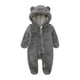 thumbnail image 2 of Body De Bebé Canastilla Onesies Para Niños Recién Nacidos Invierno Niñas Niños Ropa Cálida Orejas Lindas Dibujos Animados Cremallera Con Capucha Mamelucos Gris Oscuro Odeerbi  LM103-3260, 2 of 9