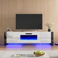 thumbnail image 2 of Amerlife 80" Tv Stand, Fireplace, All White, 2 of 6