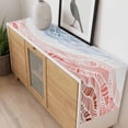 thumbnail image 4 of Ombre Orange Blue Table Runner - 90 Inch Long, Kitchen Dining Table Runner Dresser Scarves, Summer Coastal Ocean Sea Beach Wave Farmhouse Decor for Coffee Tables Wedding Party Banquet, 4 of 8