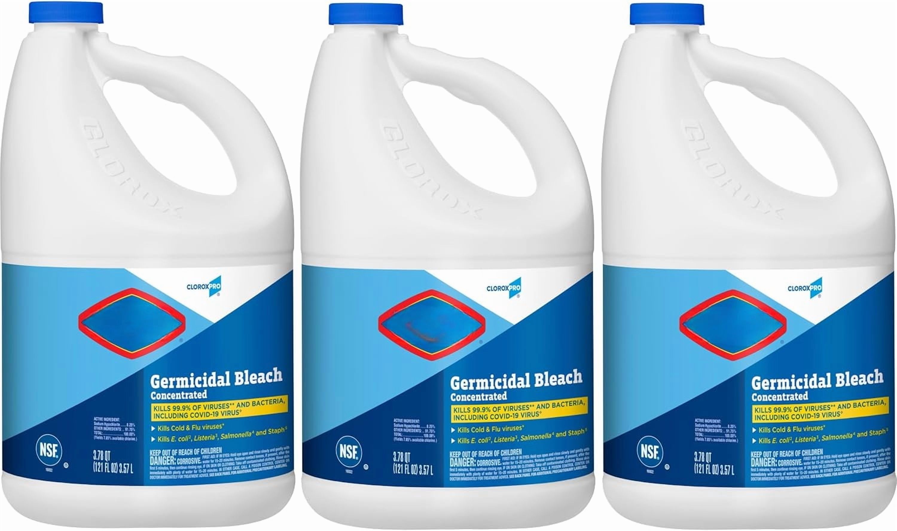 Clorox Germicidal Bleach,Ounce Bottle, Pack of