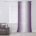 thumbnail image 3 of Dark Purple Ombre Semi Sheer Curtains Drapes for Living Room,Bedroom,French Doors Window 54 Inches Long,Purple White Gradient Modern Abstract Art Rod Pocket Chiffon Curtain Drapery Voile Drape Panel, 3 of 6
