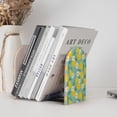 thumbnail image 6 of Lsque Lemons Chamomile Flowers And Leaves Printed Wood Bookends,Non-Skid Bookend for Shelves,Heavy Duty Support Bookends,Non-Slip Foam Pads for Office, Home, and Library,1 Pair, 6 of 8