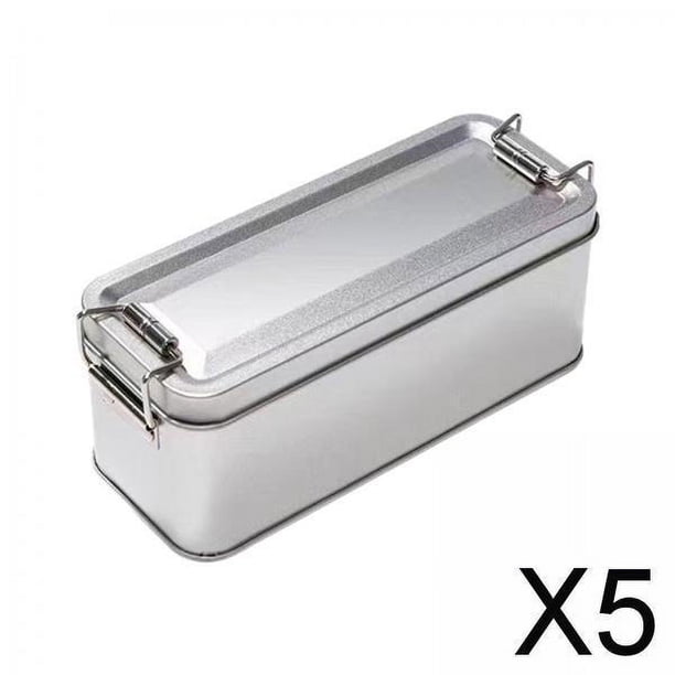 Caja de Lata de Metal Soledad Caja de Almacenamiento Rectangular 5 piezas