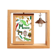 thumbnail image 1 of México Landscap animales bandera nacional Marco giratorio de madera 4x6, 1 of 3