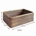 thumbnail image 2 of Rectangular Wicker Basket for Fruit, Tea, Snacks, Bread, Picnic, Cosmetics, and Kitchen Storage Handwoven with Natural Rattan Material, 2 of 5