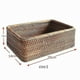 thumbnail image 2 of Rectangular Wicker Basket for Fruit, Tea, Snacks, Bread, Picnic, Cosmetics, and Kitchen Storage Handwoven with Natural Rattan Material, 2 of 5