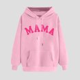 thumbnail image 4 of Qulqfy Mama Hoodies for Women Pullover Long Sleeve Valentines Pink Hoodies Fall Womens with Pouch Tops XL, 4 of 4