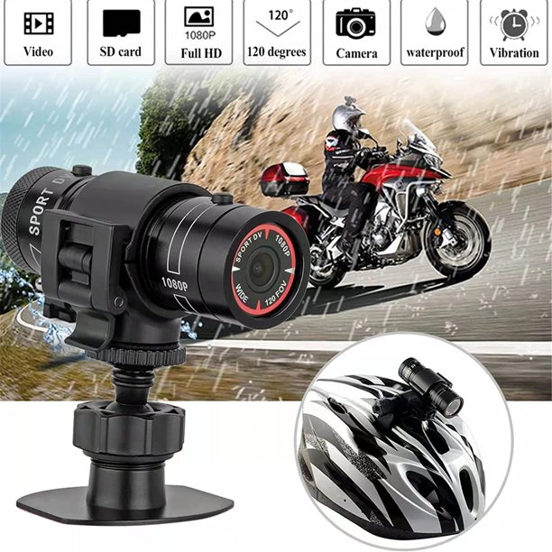 Motorcycle Helmet Camera, Bike Video Camera- 1080p Sports Action Camera  120° Wide Angle Camcorder Waterproof