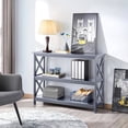 3-Tier Console Table with Storage Shelves, Narrow Entryway Table for ...