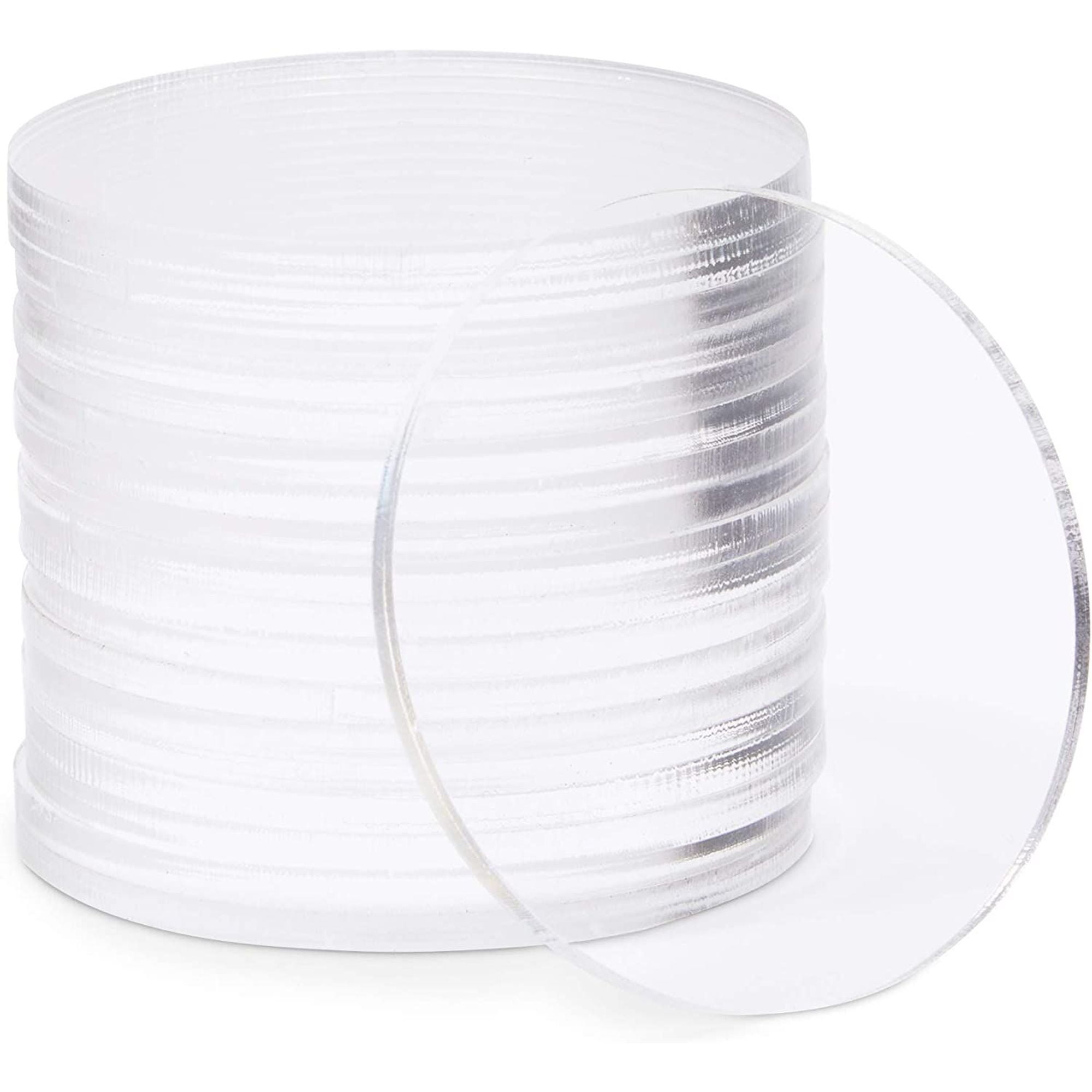 20Piece Clear Acrylic Discs Round Circles for Art Crafts (2.25