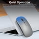 thumbnail image 1 of 2.4G Wireless Ergonomic Slim Mouse Less Noise 4 Buttons 3 Adjustable movement speed Levels Rechargeable Mouse for Laptop Computer, Silver, 1 of 5
