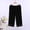 Black, variant on DuoJiaJ Pants Lightweight Soft Pajama Pants Loose Sleep Bottoms Drawstring Sleepwear Wear With Pockets Women's Cropped Pants Black L