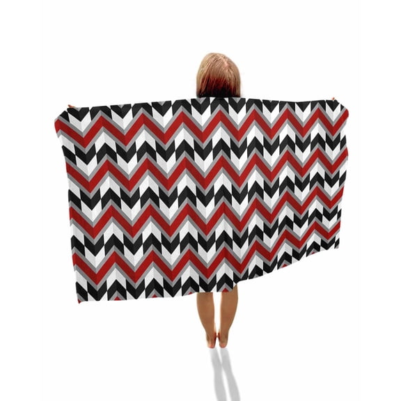 Black Red,Beach Towels Oversized Super Absorbent,Abstract Minimalist Geometric Lines Stripes Art Lightweight Bath Towel Quick Dry Sets For Bathroom/Pool/Rv Camping/Beach Play/Gym Room/Picnic 23"x47"