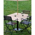 thumbnail image 4 of Fsddascl Burnt Orange Striped Outdoor Tablecloth - 60x60 Inch Square Dining Table Cover, Modern Abstract Art Geometric Waterproof Outdoor Table Cloth with Umbrella Hole & Zipper for Picnic/Patio, 4 of 7